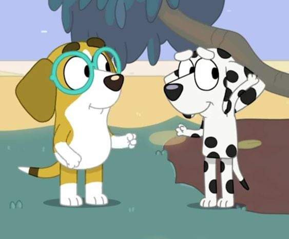 Dibujos de Honey, la amiga de Bluey que usa lentes, por el Día Mundial de la Visión