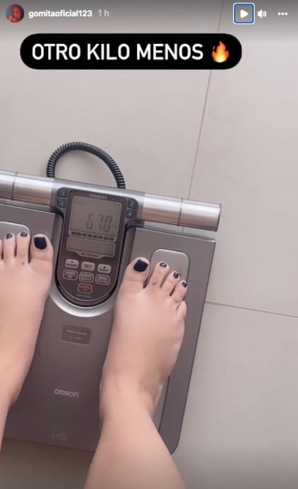 Gomita presume baja de peso