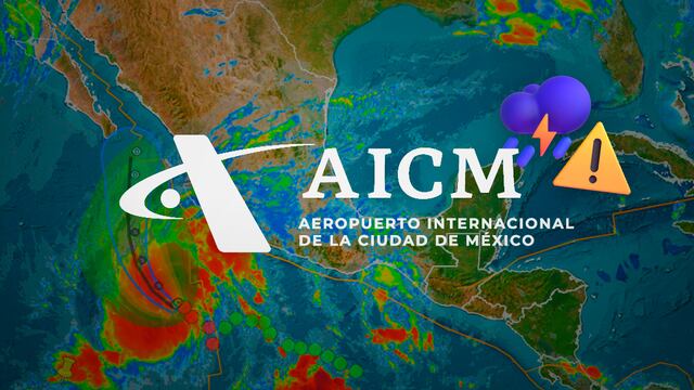 AICM emite alerta por tormenta tropical Alvin en México