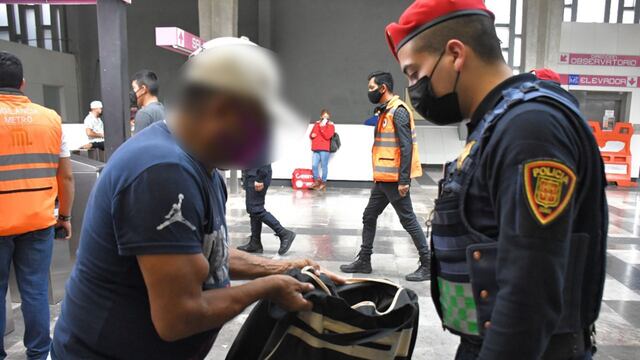 Operativo contra pirotecnia en Metro CDMX