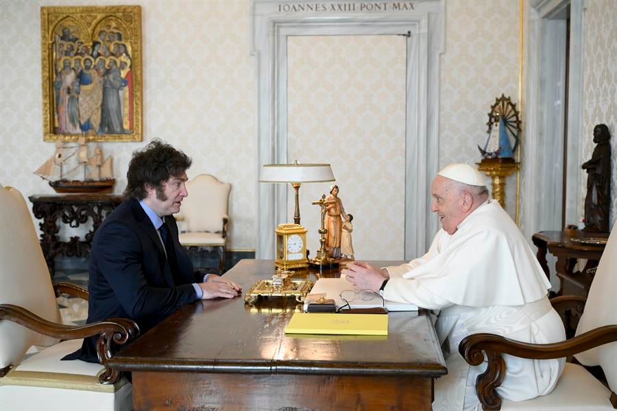 Javier Milei visita al Papa Francisco