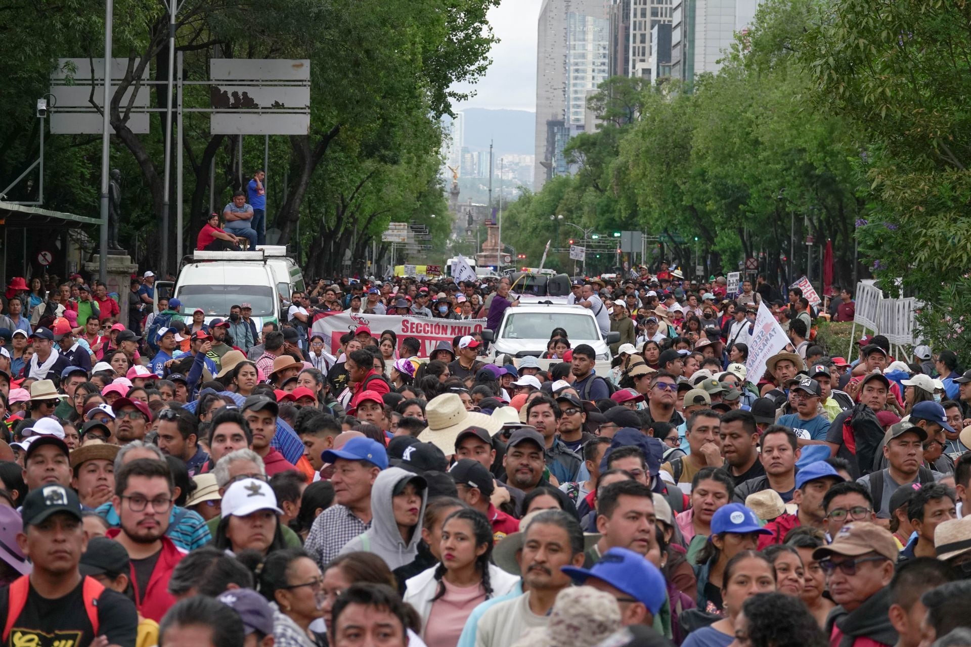 Bloqueos de maestros de la CNTE