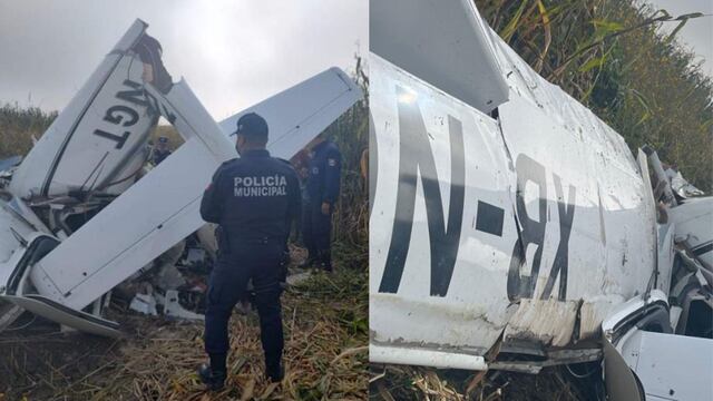 Avioneta que se estrelló en Otzolotepec, Estado de México