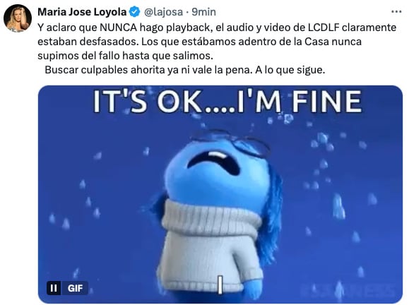 María José reacciona a los que la acusan de hacer playback en La Casa de los Famosos 2024.