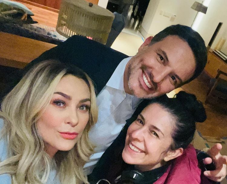 Aracely Arámbula junto a Alejandro de la Madrid y Gabriela Valentan