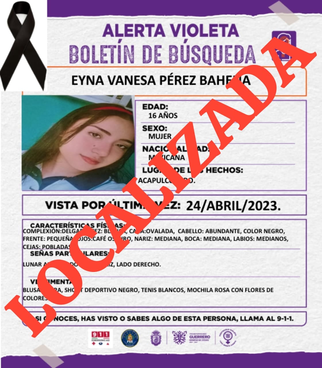 Ficha de búsqueda de Enya Vanesa