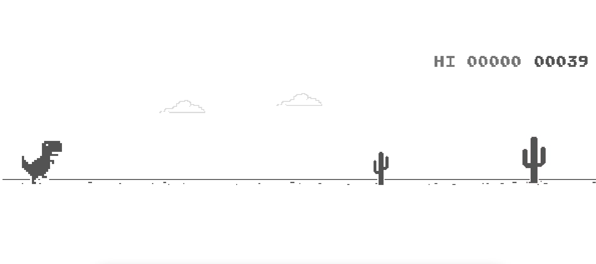 Juego del dinosaurio en Google
