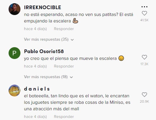 Reacciones al perrito que juega a poner pelota en escalera eléctrica