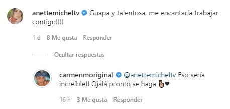 ¿Carmen Muñoz podría trabajar con Anette Michel?