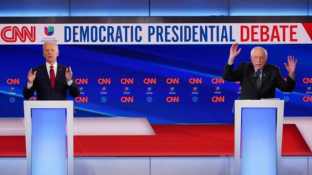 Debate Sanders y Biden