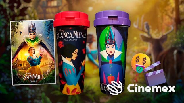 Vasos de Blancanieves en Cinemex