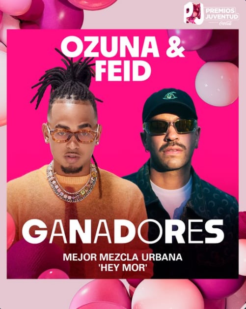 Ozuna & Feid ganan en la categoría a Mejor Mezcla Urbana