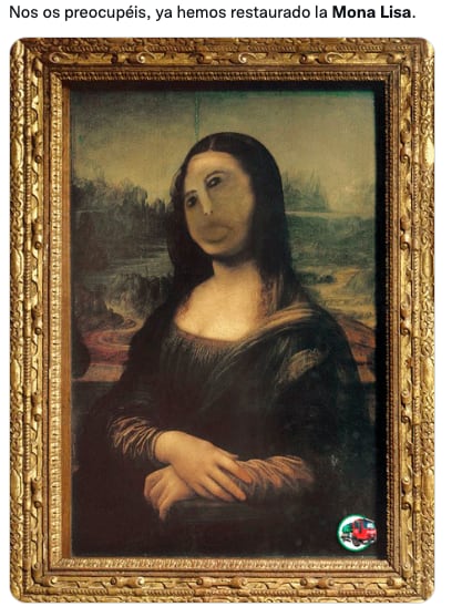 Memes del pastelazo a La Mona Lisa