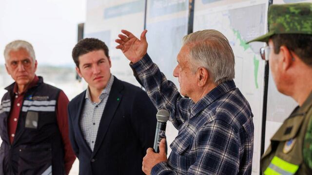 Andrés Manuel López Obrador, presidente de México, y Samuel Alejandro García Sepúlveda, gobernador de Nuevo León