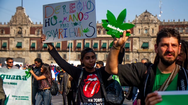 Protesta por la legalización de la marihuana.
