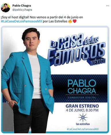 Pablo Chagra, La Casa de los Famosos