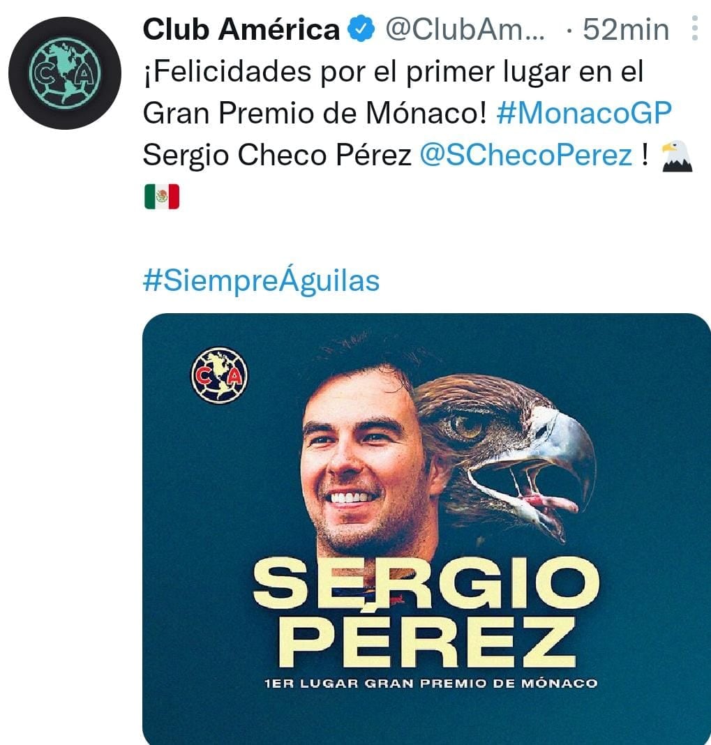Felicitaciones a Checo Pérez