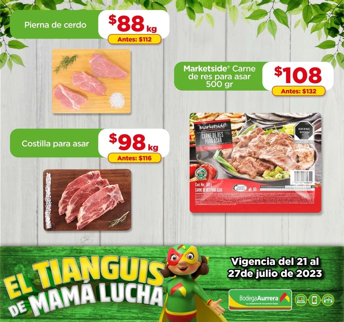 Tianguis Bodega Aurrerá al 27 de julio 2023