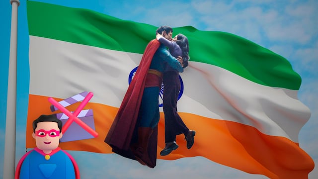 Beso censurado de Superman y Lois Lane en India