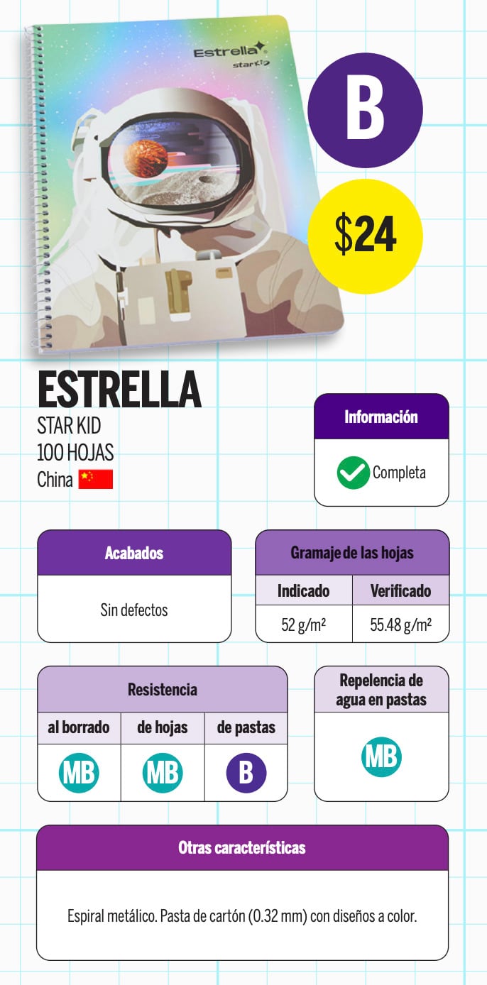 El cuaderno Star Kid de Estrella es una buena opción para este regreso a clases