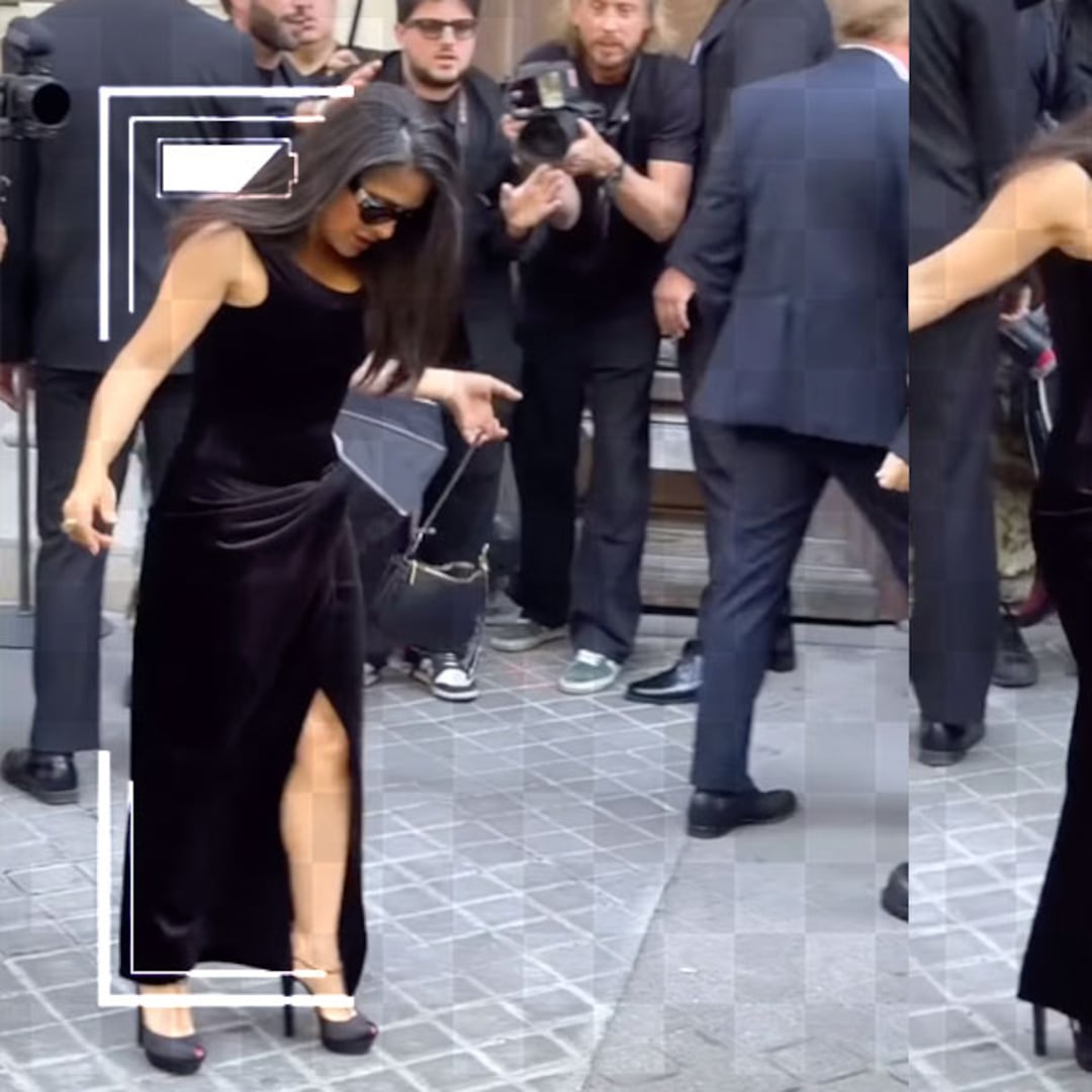 VIDEO: Un tacón traicionó a Salma Hayek en la Semana de la Alta Costura de París