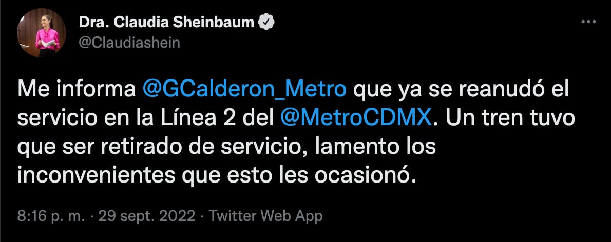 ¿Qué pasó en la Línea 2 del Metro? No hubo servicio hacia Taxqueña