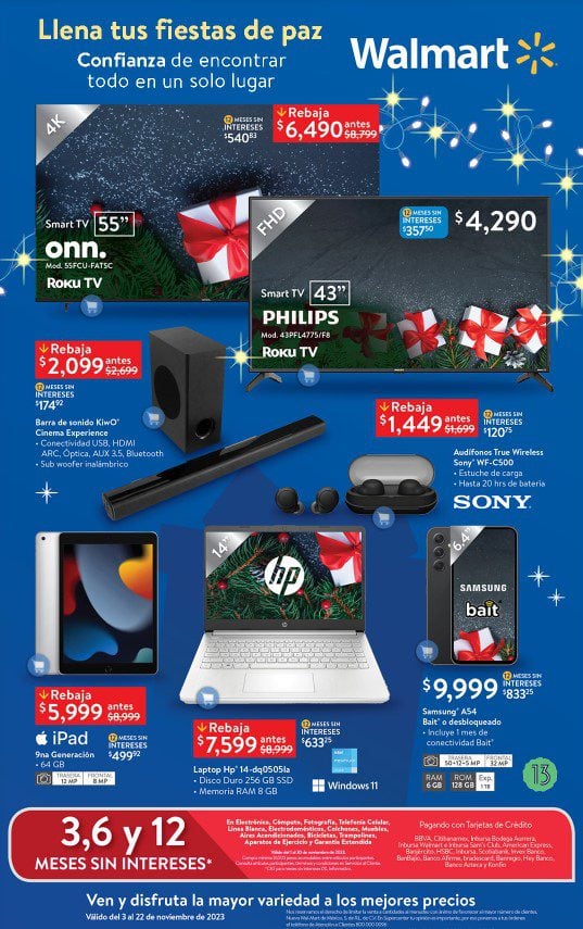 Folleto Walmart / Tomada del sitio Cazaofertas