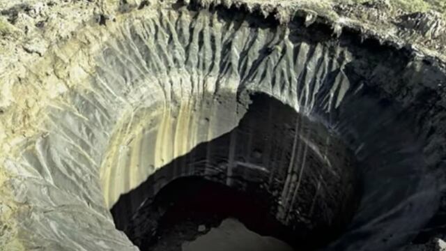 Cráter en Batagaika