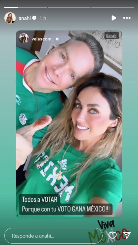 Anahí y su esposo Manuel Velasco.