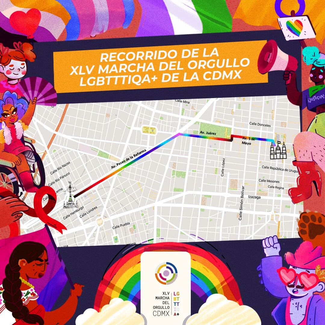 Ruta Marcha LGBT 2025 CDMX
