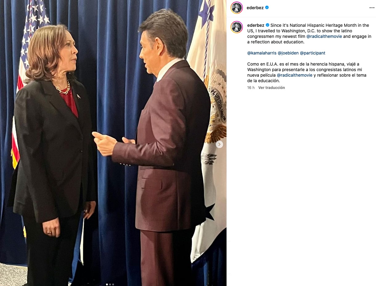 Eugenio Derbez va con congresistas latinos en Washington a promover su nueva película.