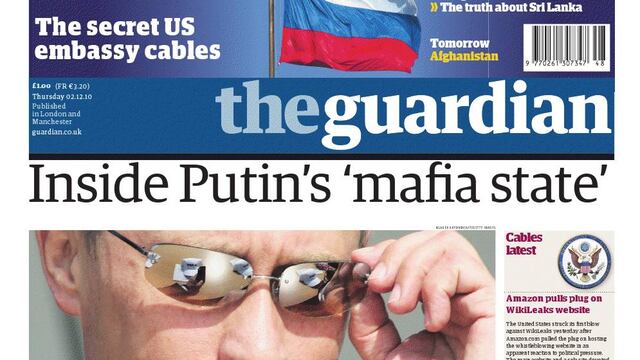 Portada de diario The Guardian