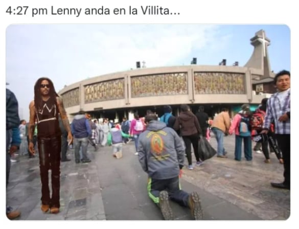 Meme de Lenny Kravitz en CDMX