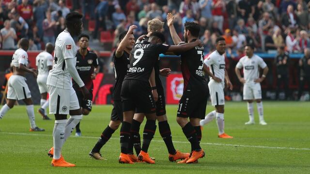 Jugadores del Leverkusen.