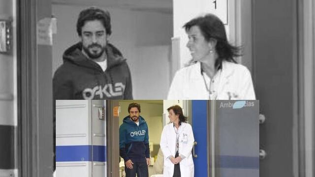 El piloto de Fórmula 1 en el hospital que se le atendió.