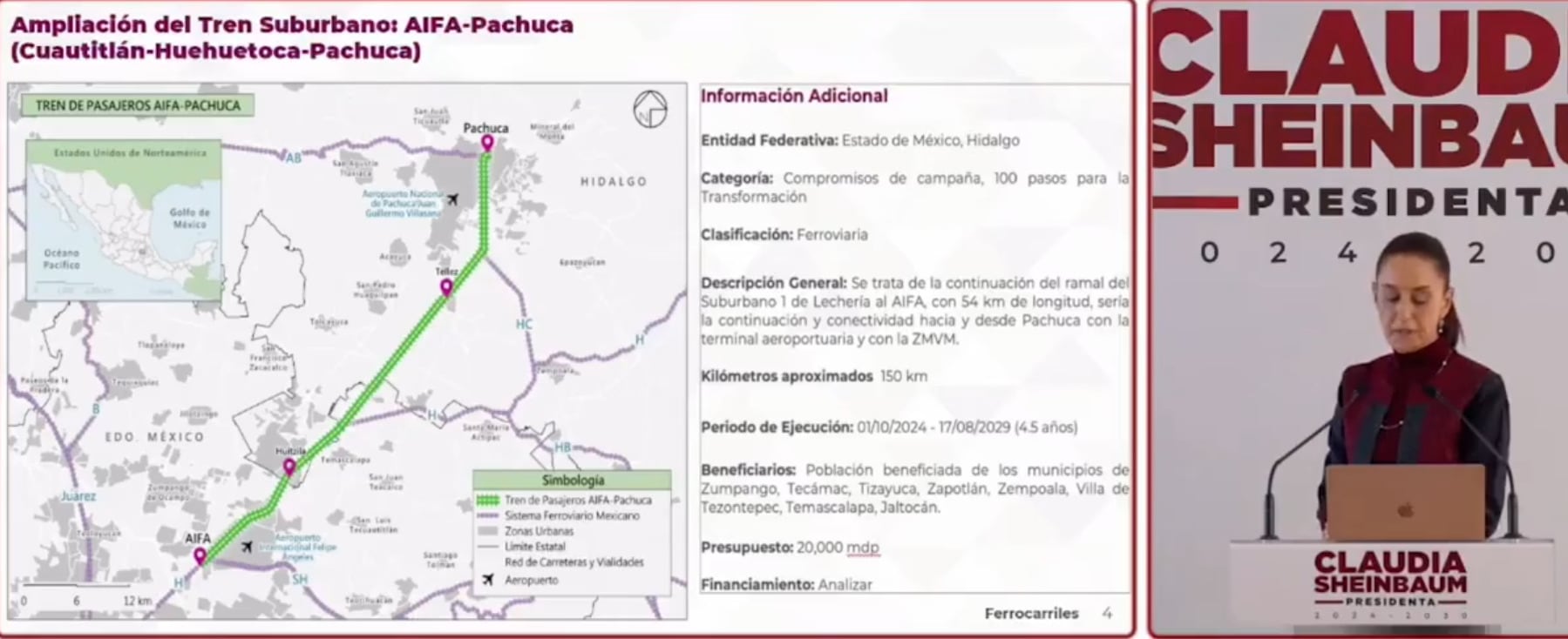 Claudia Sheinbaum anuncia trenes de pasajeros