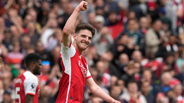 Declan Rice en victoria del Arsenal