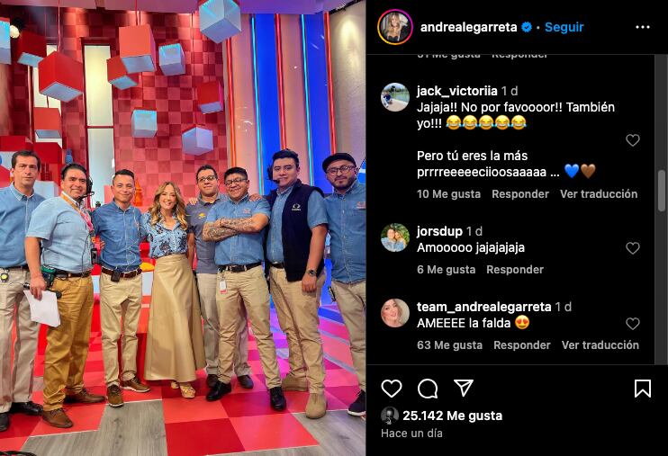 Polémica de Andrea Legarreta queda en el pasado con la foto de la presentadora junto a su equipo de Hoy