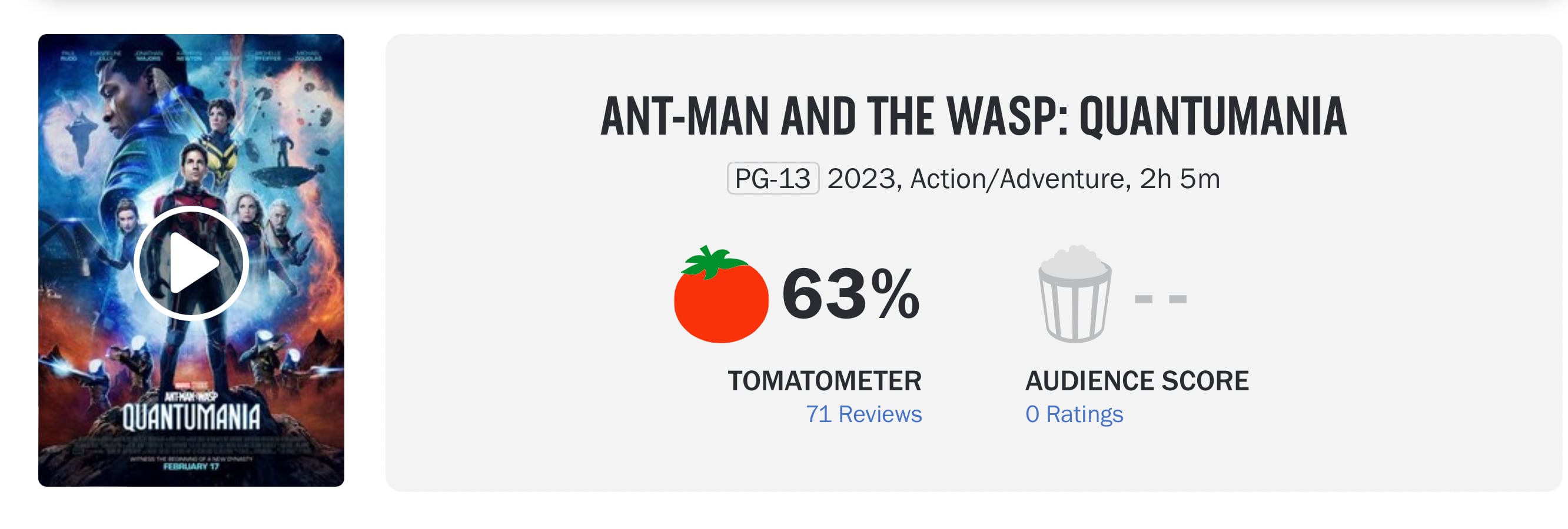 ¿Reprobada? Ant-Man and the Wasp: Quantumania ya fue calificada por Rotten Tomatoes