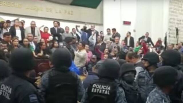 Pelea en el Congreso local