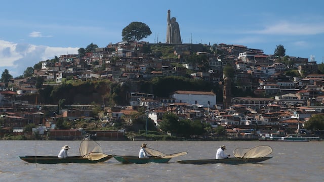 Lago de Janitzio antes de secarse