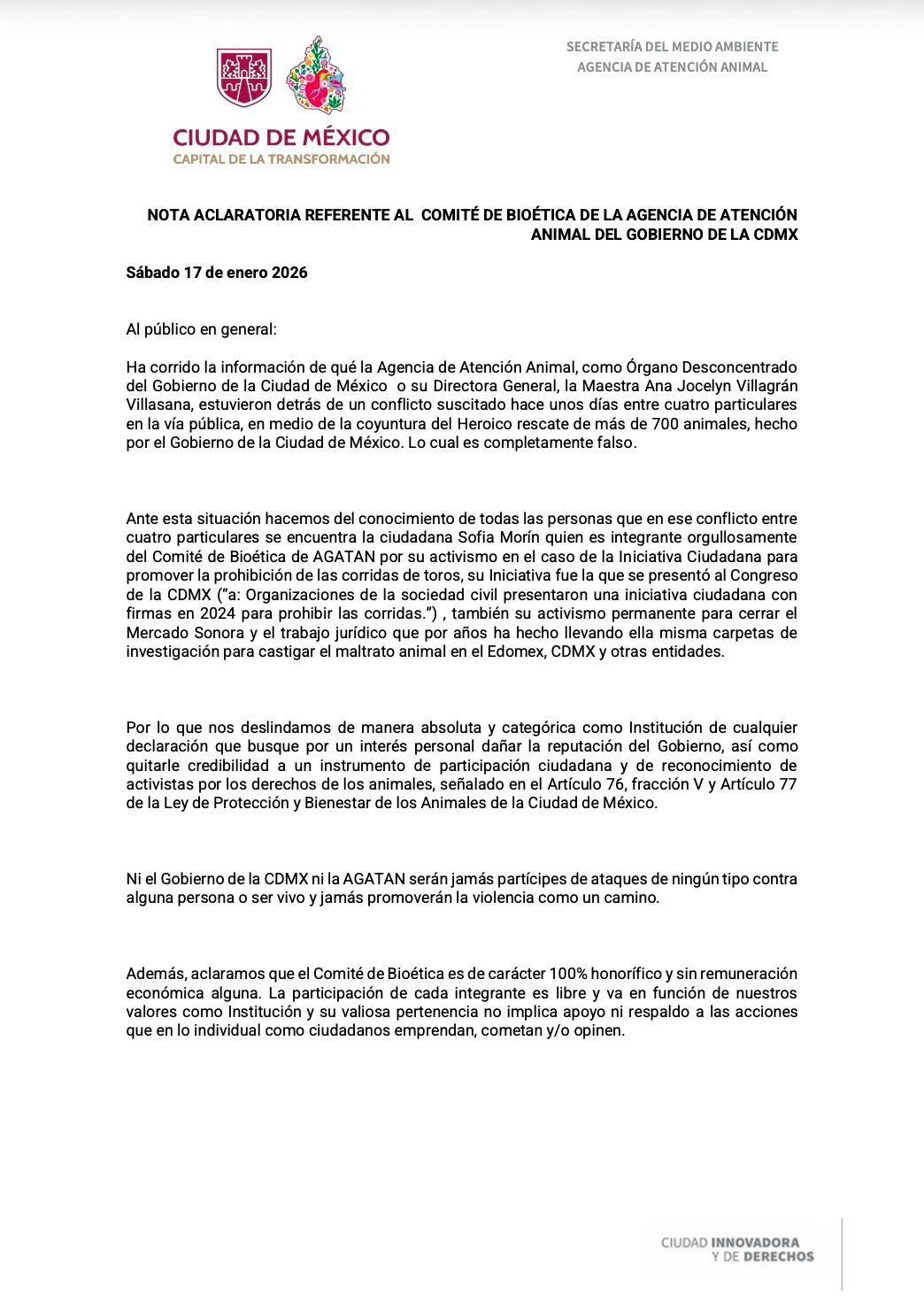 Comité de Bioética de la Agencia de Atención Animal del Gobierno de la CDMX