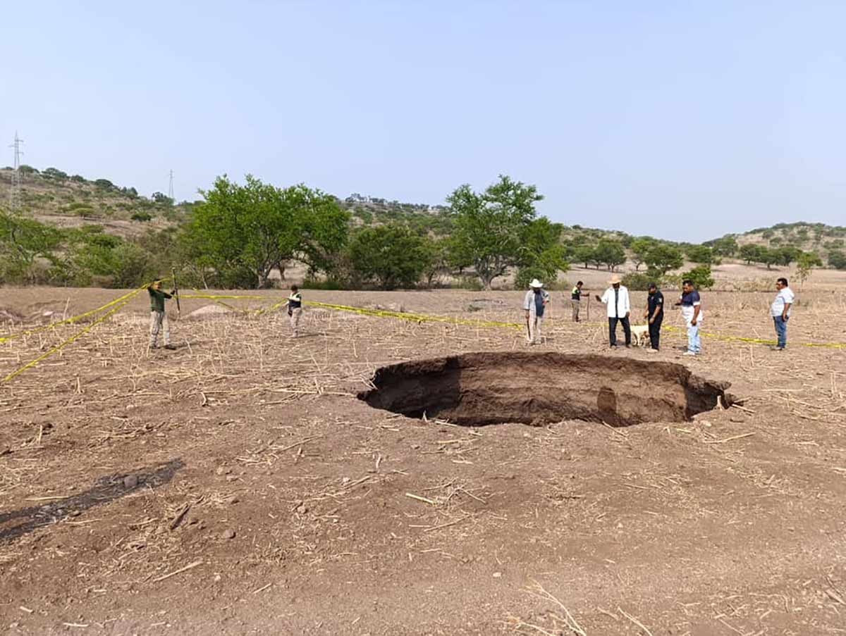 Socavón en Tlapa de Comonfort, Guerrero