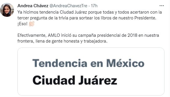 Tendencia Andrea Chávez