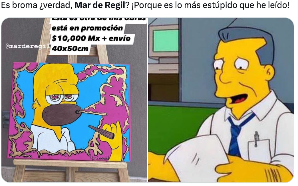 Pinturas de Mar de Regil protagonizan memes en redes sociales