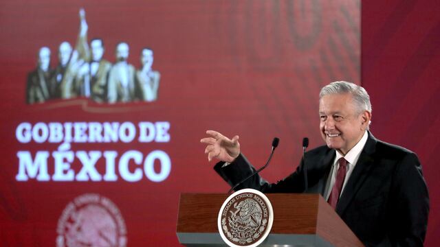 El presidente Andrés Manuel López Obrador en conferencia de prensa.