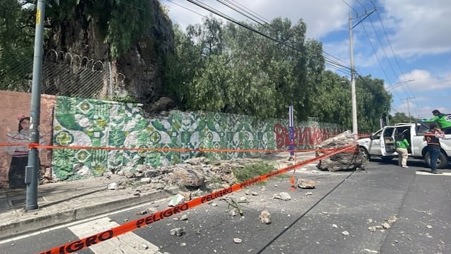 Cae roca del cerro del Tepeyac