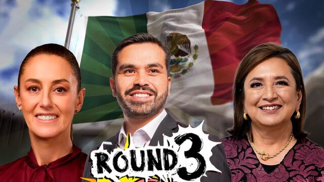 Tercer debate presidencial; Claudia Sheinbaum, Jorge Álvarez Máynez y Xóchitl Gálvez