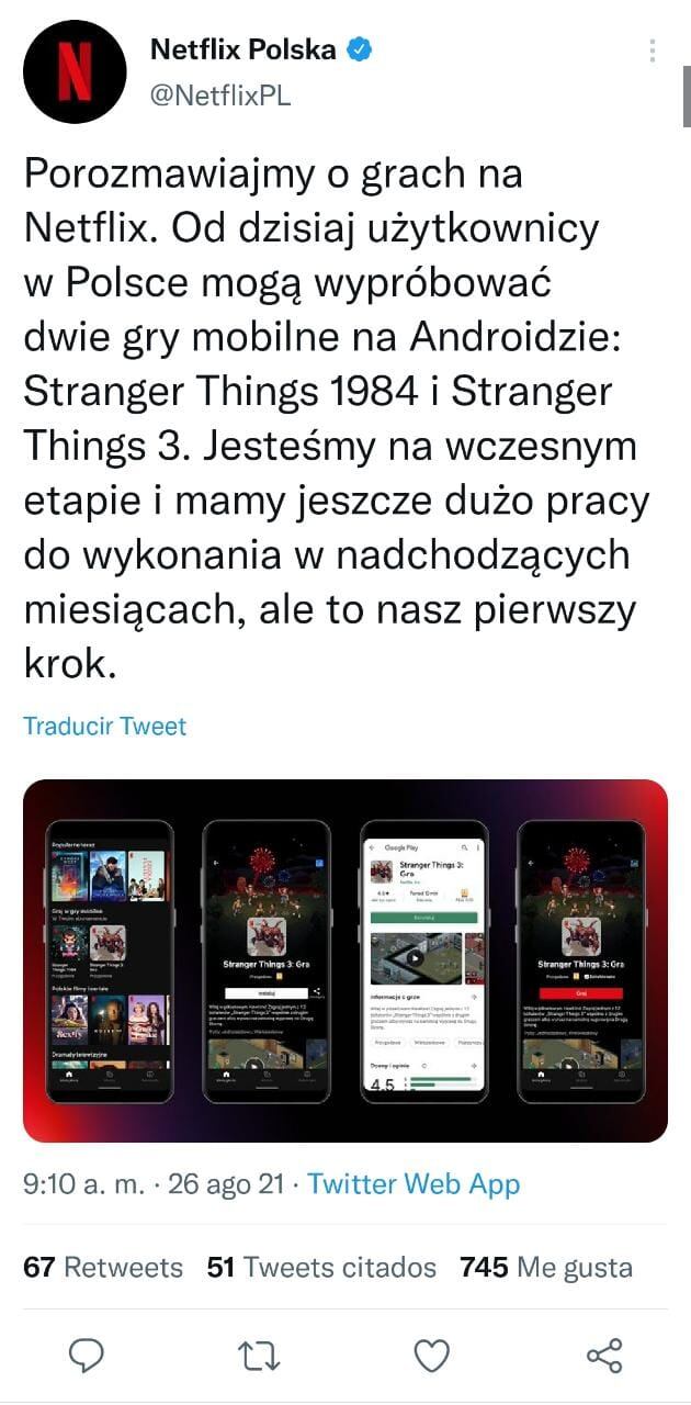 Publicación de Twitter