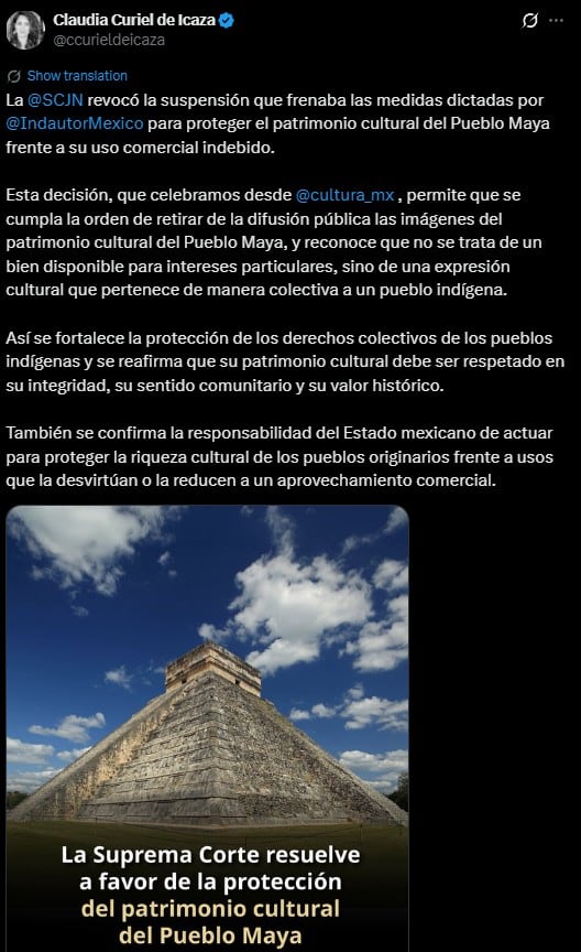 SCJN revoca suspensión a Grupo Xcaret por caso de patrimonio maya